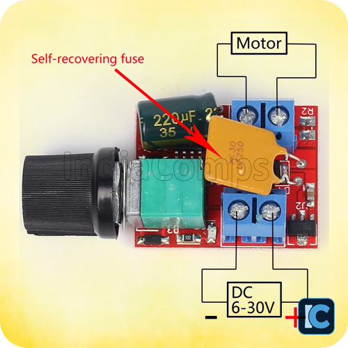 Mini 5A PWM DC Motor Speed Controller Module (3V–35V) – LED Dimmer Switch Mini 5A PWM DC Motor Speed Controller Module (3V–35V) – LED Dimmer Switch